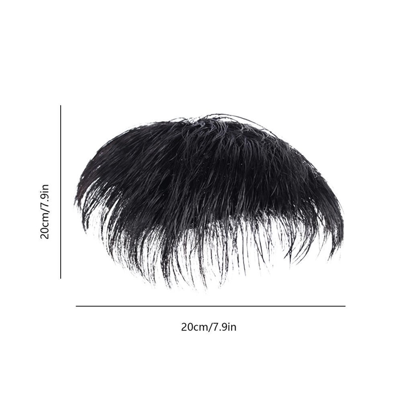 100% Natural Human Hair Toupee with Clips on Short Hair Replacement System Prosthetic Mens Wig Male Pieces For Men Baldnes 250224