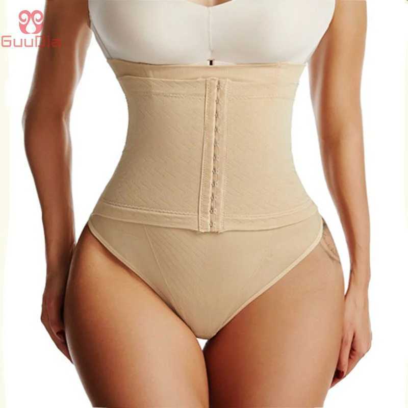 GUUDIA Thong Shapewear for Womens Abdominal Control Waist Shaping Underwear Girdle Underwear Seamless Body Shaping 3-Row Hooks M250225