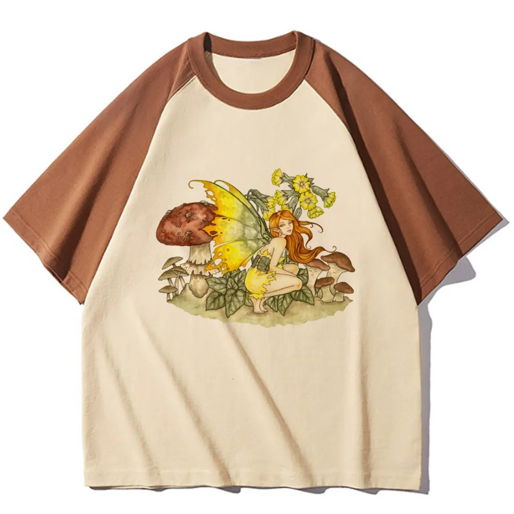 Goblincore top tees girl streetwear University Punk 80s t shirt anime Y2k Comfortable Graphic korean clothe 250214