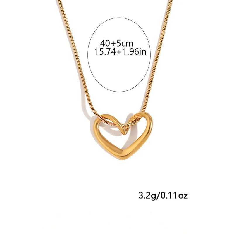 Obega Ins Outline Pendant Necklace For Wen Elegant Hollow Out Small Gold Color Chain Choker Daily Wear Girl Gift X250224
