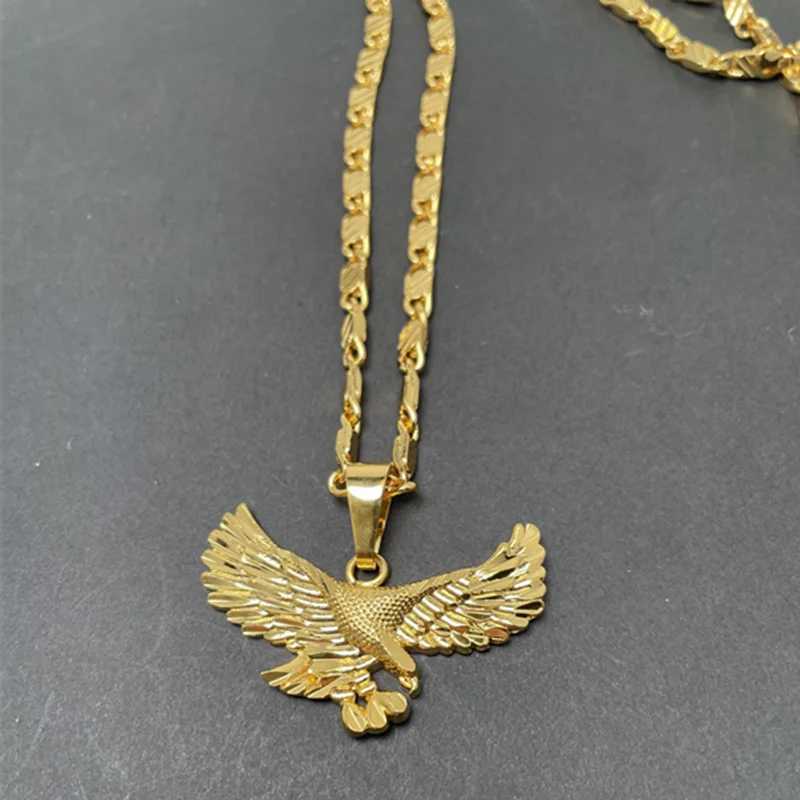 Korean Golden Necklace 24K Gold Plated Necklace Mens Pendant Jewelry Gift 50CM 60CM X250224