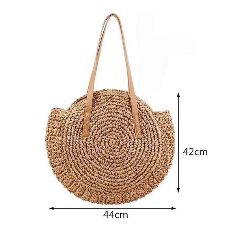 New Large Capacity Handbag Totes Holidays Pack Handmade Straw Shoulder Bags For Women Big Travel Beach Bag bolsa feminina