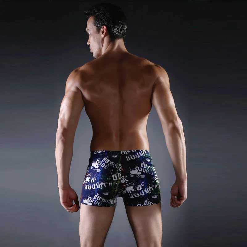 Mens Swimwear Low Waist Surfing Trunks Swim Shorts Sexy Personality Swimsuit Male Swimming Beach Board Short Men BathingXJ250224