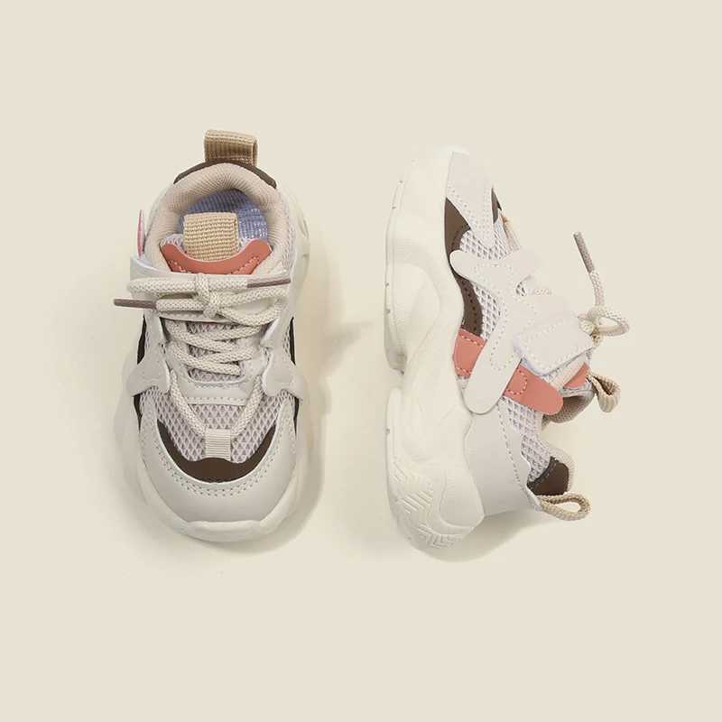Children Chunky Sneakers Toddler Boys Mesh Breathable Running Shoes Girls TPR Casual Sport Shoes Kids Platform Shoes Tennis 3-6Y W250225