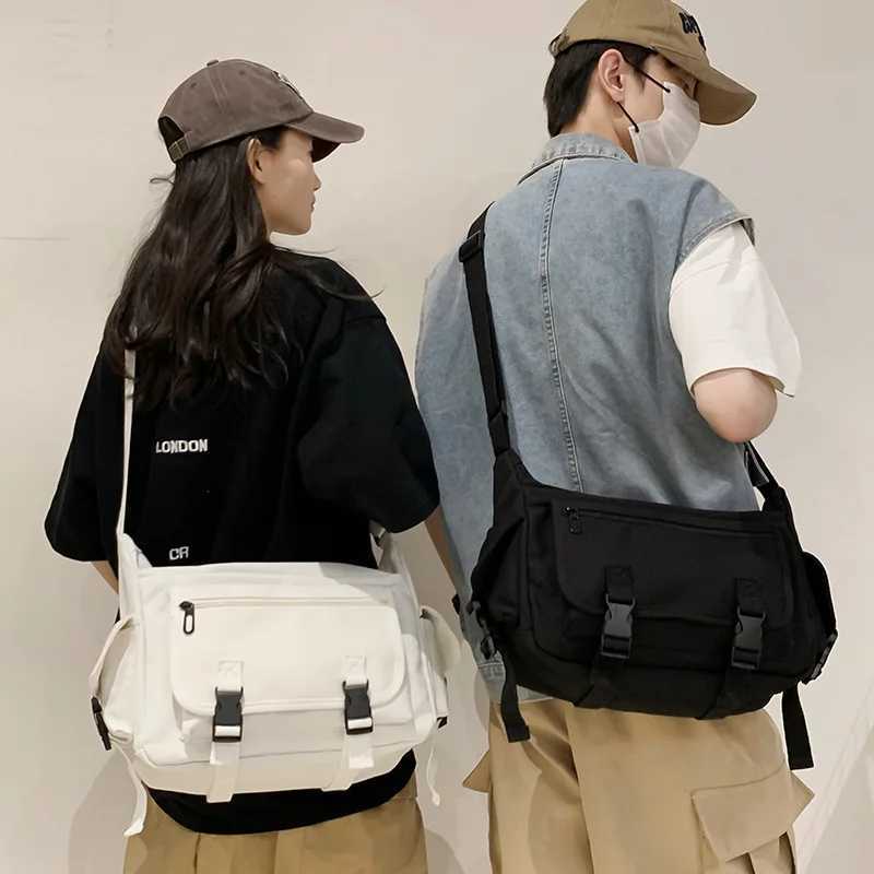 Simple cross body bag for men and women in Japan large capacity functional single shoulder messenger bag tool style Z250225