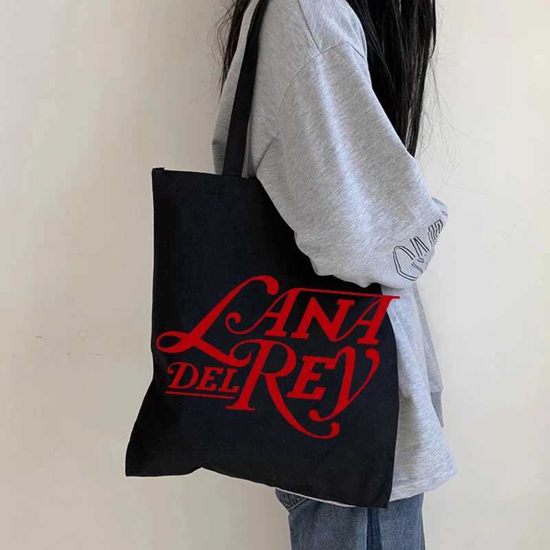 90s Lana Del Rey Ldr Shopping Bag Ecological Manga Handbag Harajuku Shopping Bag Womens Canvas Shoulder Bag Large Capacity Z250224