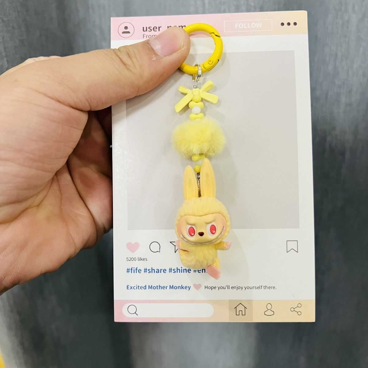 Cute handmade LabUBU lazy yoga series blind box THE MONSTERS gift keychain Free shipping