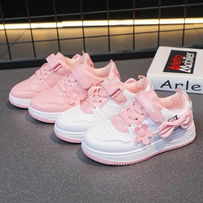 Kids Casual Pink Girls Casual Shoes Fashion for 4-15Years Old Lightweight Running Young Students Children Sports Girls Shoe W250225