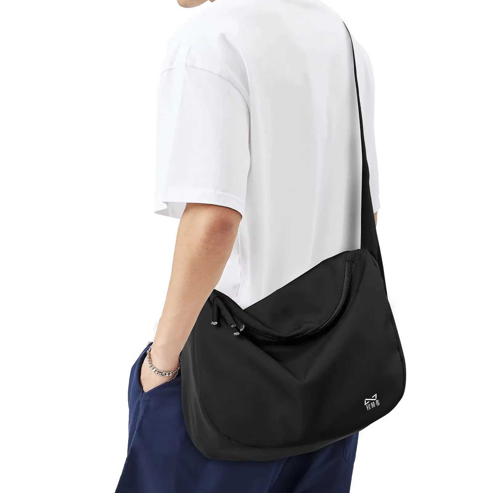 Mens and womens cross bag large capacity lightweight messenger bag unisex travel shoulder bag waterproof outdoor sports bag Z250225