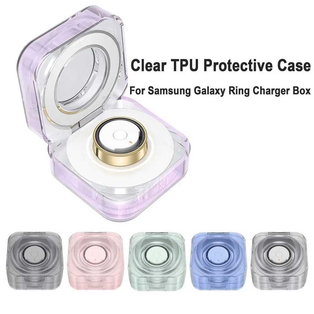 TPU Charger Box Protective Case Anti-Scratch Transparent Cover Shell Accessories Smart Ring Protector for Samsung Galaxy Ring W250225