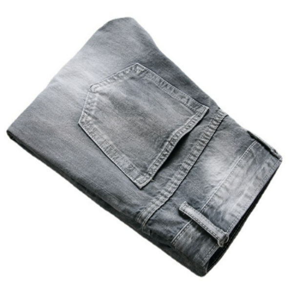 Trendy North American Inspired Men's Jeans - Versatile Straight-Leg Slim Fit Design Ideal Year-Round