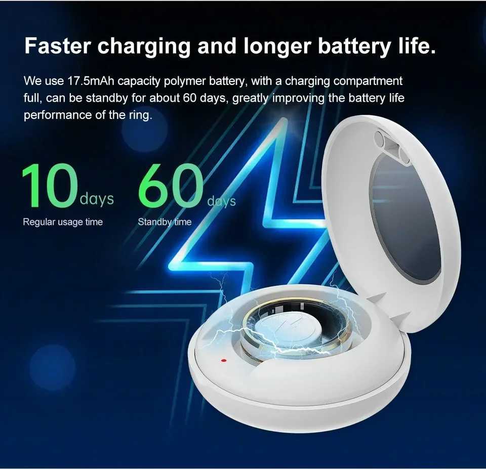 Smart Ring Men Women Steel Shell Sleep Health Monitoring 3ATM Waterproof Multi-sport Modes Ring For Xiaomi For Huawei For IOS W250225