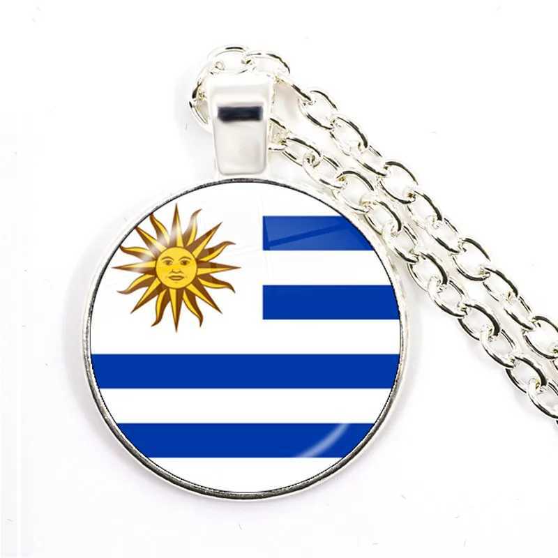 Hungary Uruguay Mexico Rania Croatia Vatican Panama Vietnam National Flag 25mm Cabochon Pendant Necklace Jewelry X250224