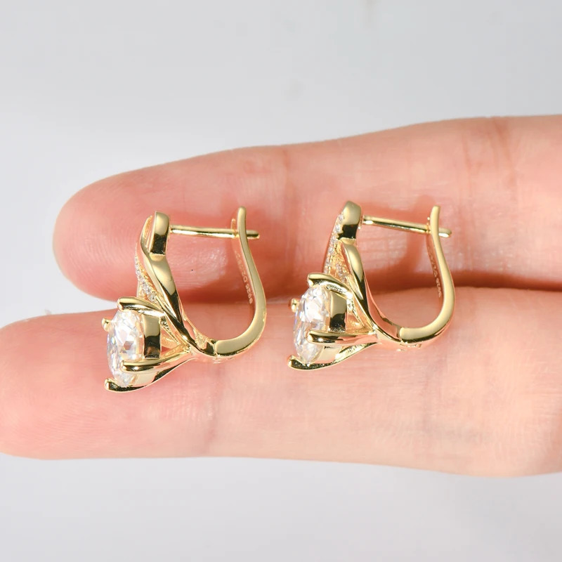 RAPRGOLD GRA Certified Round Hoop Earrings for Women S925 Sterling Silver Huggie Earring Wedding Fine Jewelry Gifts 250221