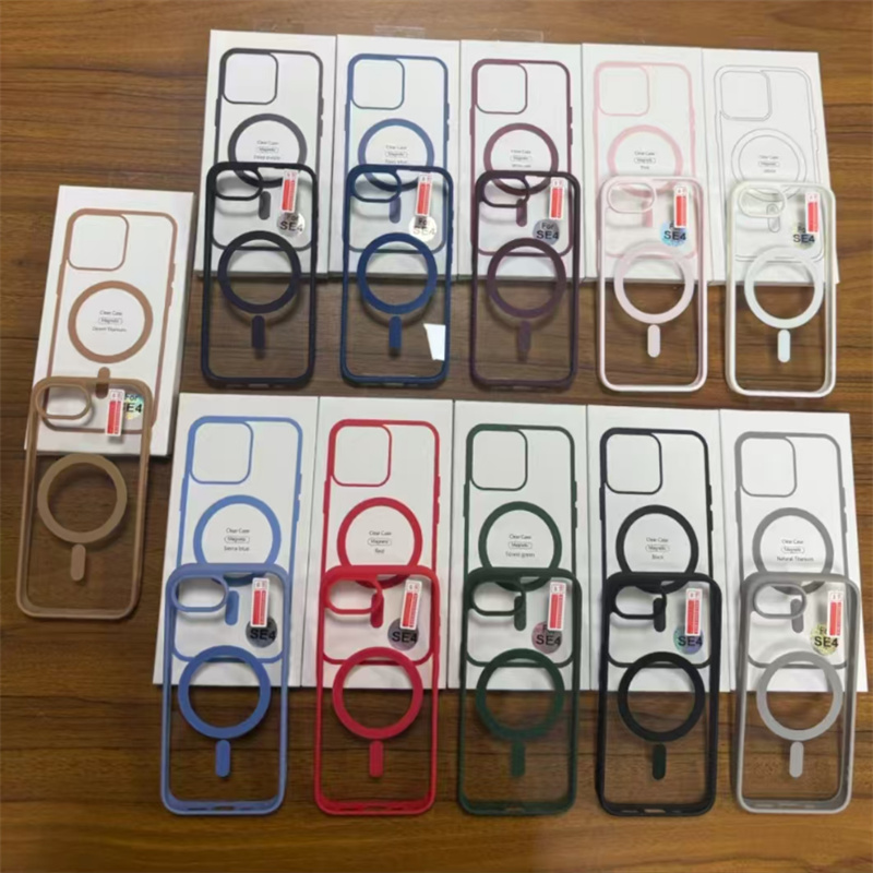 Matte Magnetic Case For iPhone 16 15 14 13 11 Pro Max XS XR 7 8 Plus SE4 Samsung S25 S24 S23 S22 Ultra Plus S24 S23 FE Magsafe Hard Transparent Cover 