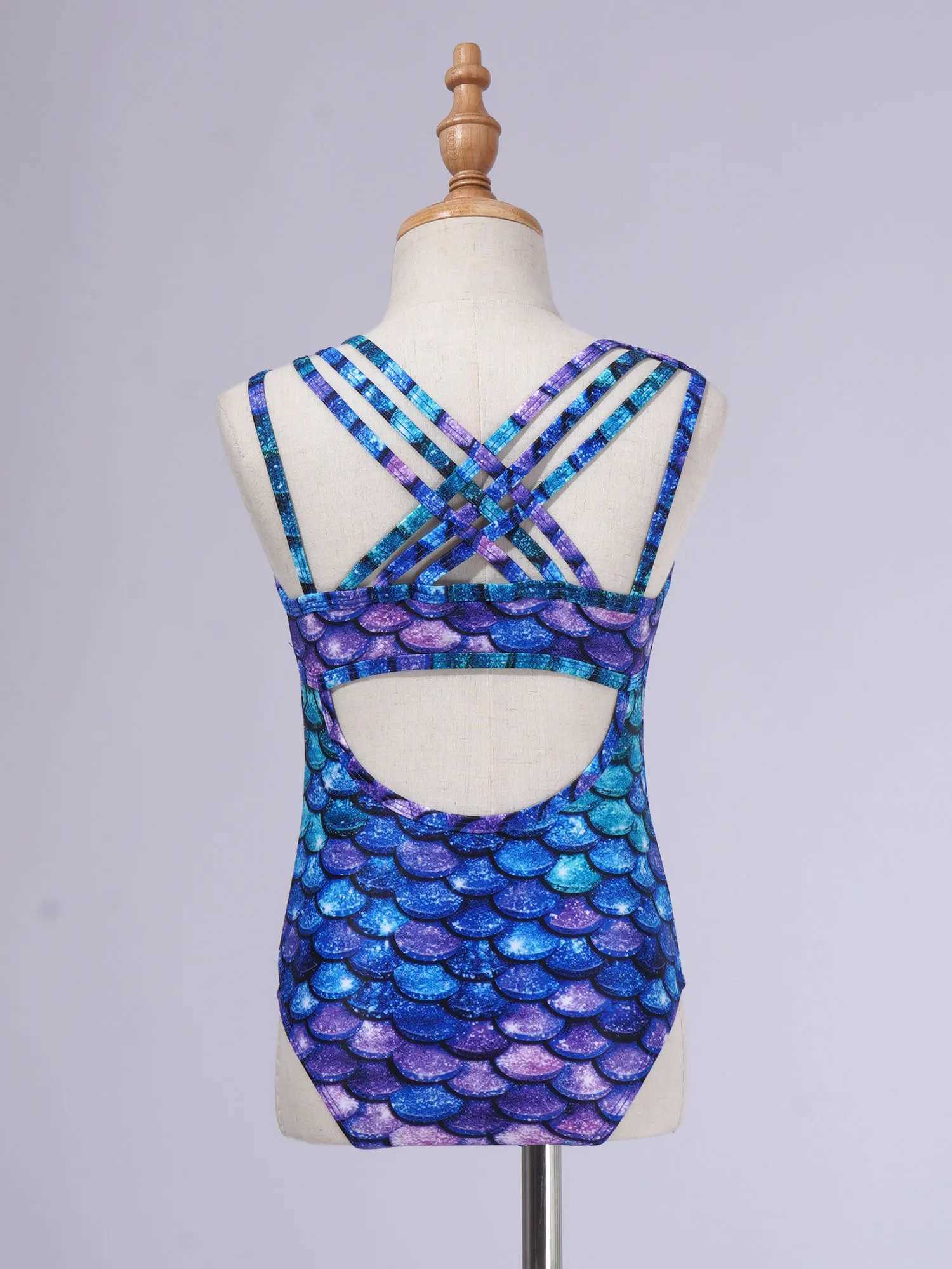 CHIldrens swimwear girls shoulder straps cross keyhole back various tight fitting clothes ballet gym yoga X250224