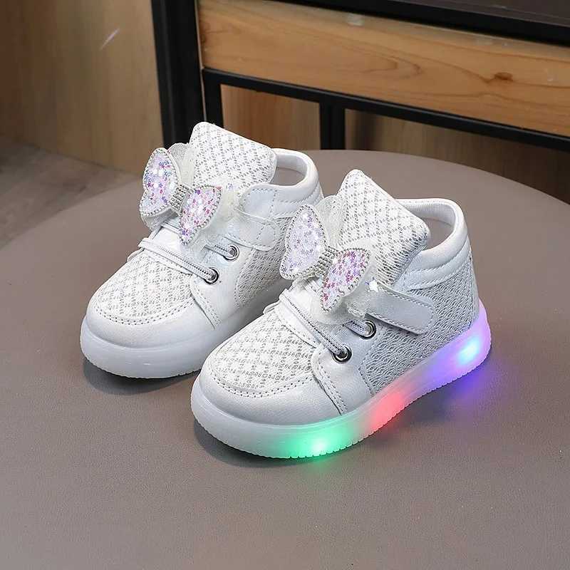 Kid Tennis 2024 Spring And Autumn Children LED Sneakers Boys Glowing Shoes kids Baby Girls Toddler Shoes with Light Up Luminous W250225