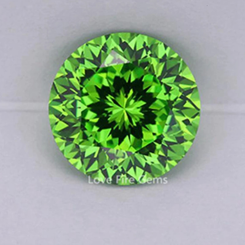 Brilliant Tsavorite Green Emerald Gemstone Round Cut 11.0mm 5.0 Cts VVS Gem Beads For Jewelry 250222