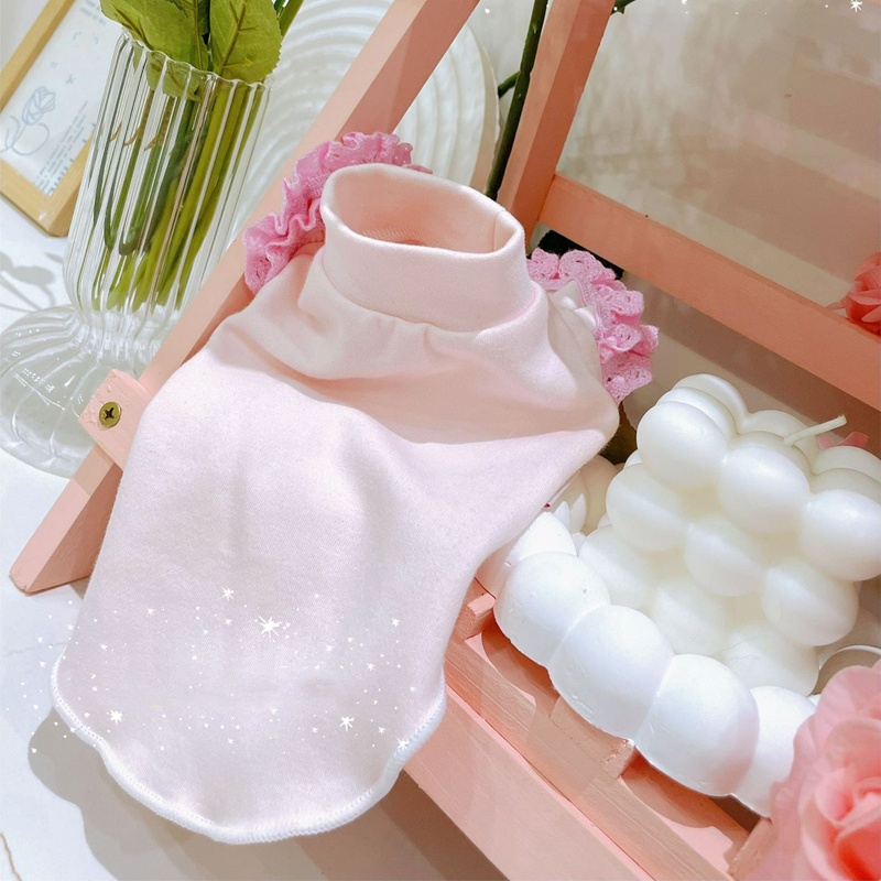 Fashion Dog Clothing with Cartoon Character Pattern Decoration, Pink Strap Skirt T-shirt Set, Summer Dog Dress, Suitable for Small and Medium Sized Do