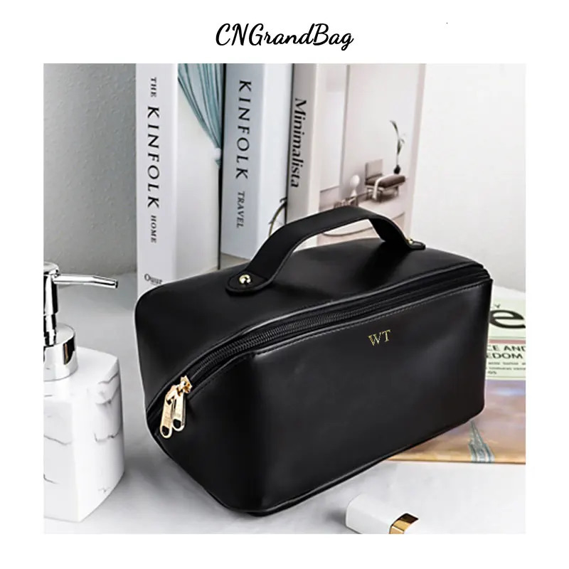 Custom Letters Large Capacity Portable Pillow shaped Makeup Bag Womens Portable Waterproof Wash Storage Bag Travel Cosmetic Bag 250224