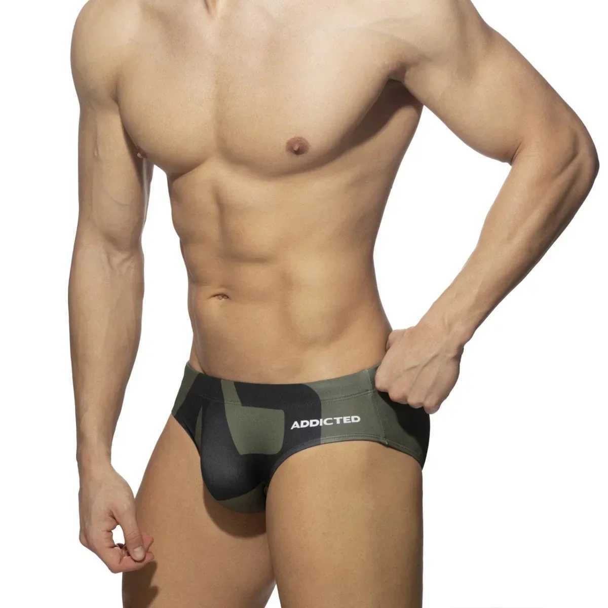 Mens Swimsuit Bikini Briefs Sexy Letter Print Swimwear Beach Shorts Boxer Swim Trunks Pants Quick Dry Bathing Suit Beachwear W250224