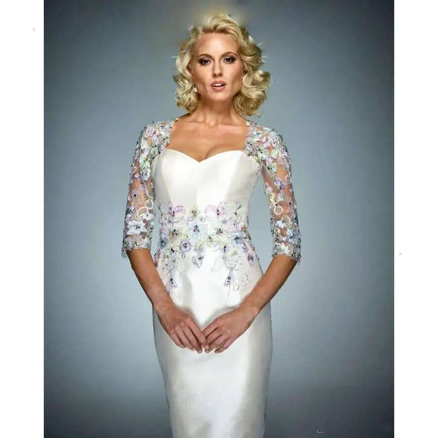 Piece Two The Mermaid Elegant Bride Newest Of Half Sleeve Mother Gowns Custom Made Wedding Guest Dresses