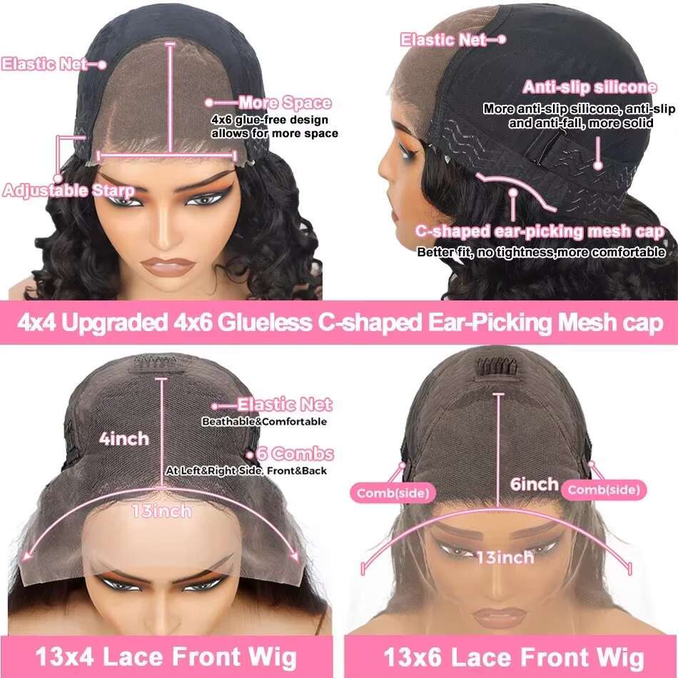 Body Wave 30 Inch 13X4 HD Front 100% Raw Natural Black Wig Preplucked 13X6 Lace Frontal Brazilian Human Hair Wigs For Women