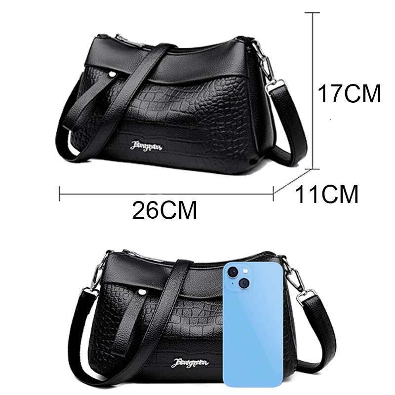 High Quality Soft Leather Bags Three Layers Large Capacity Crossbody Shoulder Bag For Women New Style3 New Designer Handbag Sac