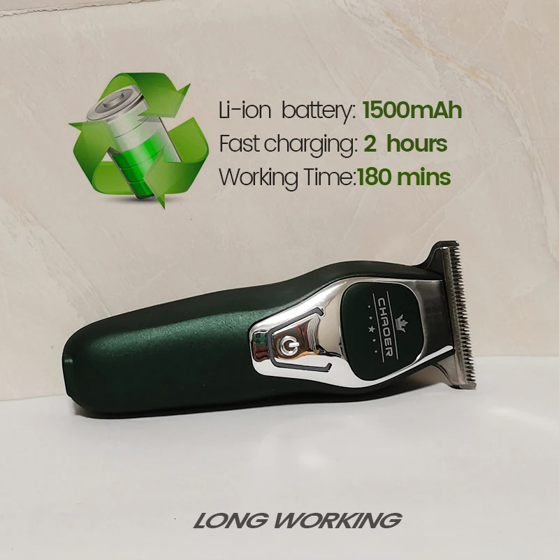 Professional Barber Salon Electric Beard Trimmer T Blade 0 MM Cordless Hair Clipper 250217