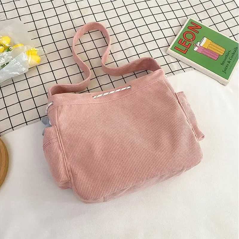 Niche Design Handbag Star Female Student Large Capacity Commuting Tote Corduroy Shoulder Crossbody Bag 2023 New Z250225