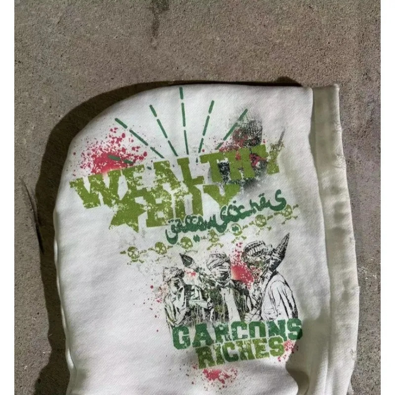 2024 American Loose Hoodie Big Head Cartoon Print Oversized Pullover Sweatshirt Women Men Couple Fashion Street Wear ins 250224