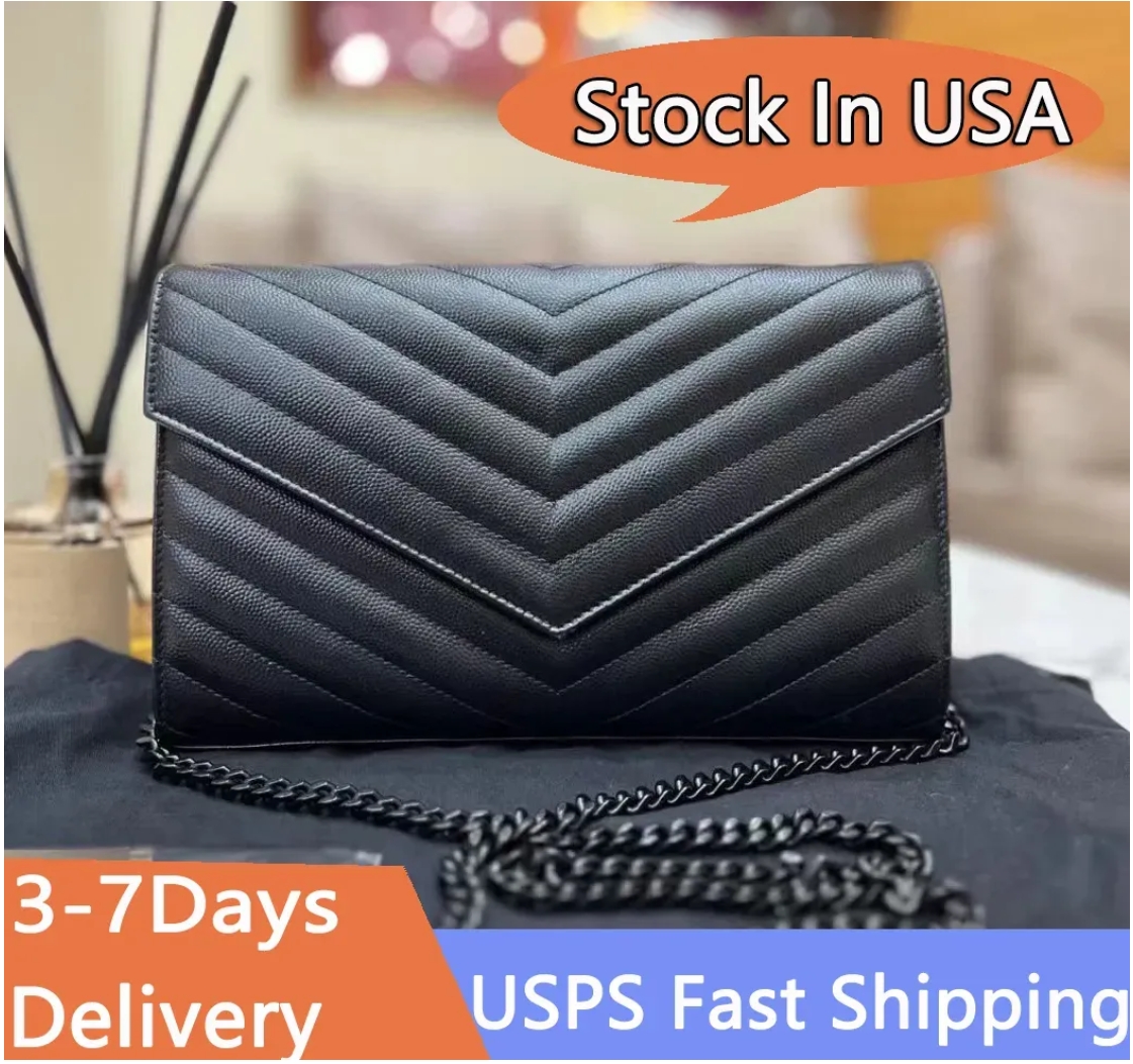 Designer clutch handbags pu leather caviar bags wallet on chain purse fashion lady shoulder bag women handbag