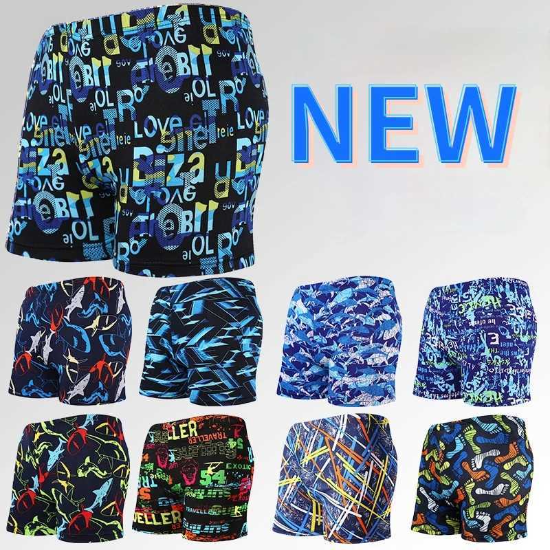 Summer Adult Boxer Swimming Trunks Personality Suit Swimming Trunks Men Swimming Pool Swimwear Men Stretch Surfing BeachXJ250224