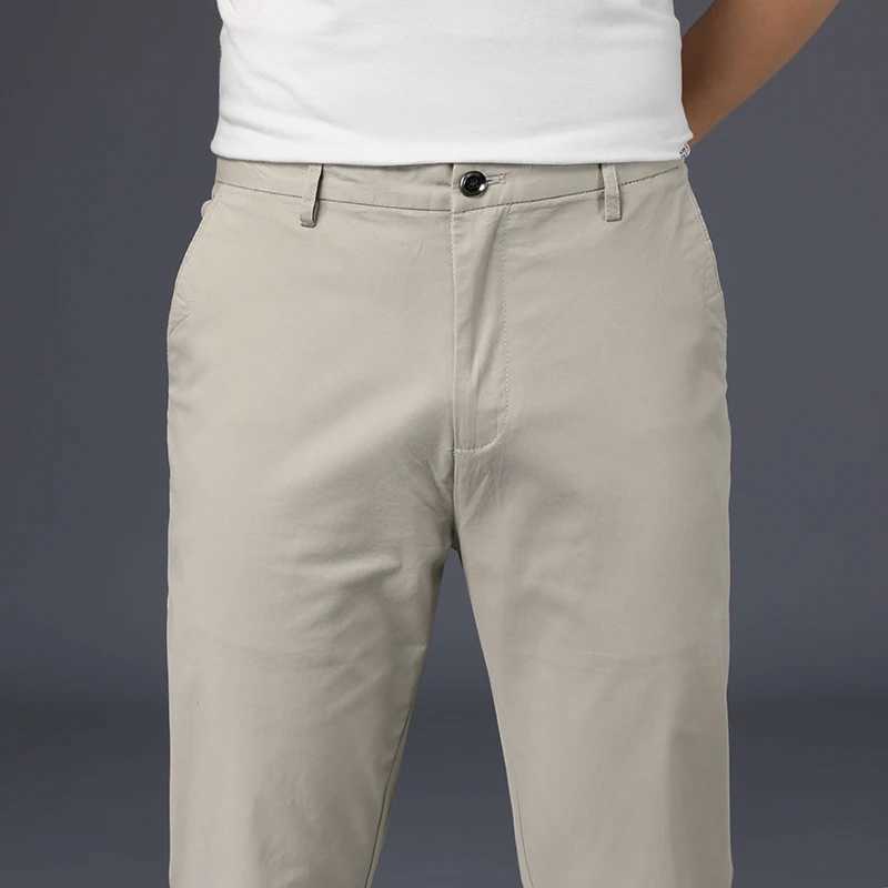 Mens pants cotton casual elastic mens pants mens pants high-quality 4-color plus size pants set 42 44 46 W250225