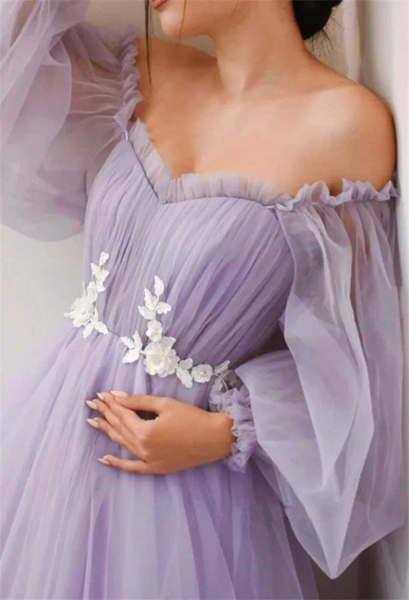 Maternity Dresses For Baby Showers Sexy Long Tulle Pregnant Women Photography Shoot Party Wedding Pregnancy Maxi Gown Photo Prop X250224