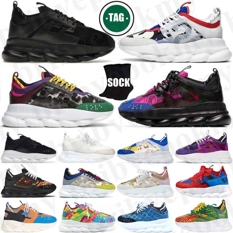 Free shipping Designer Chain Reaction sneakers shoes chaussure for mens womens Chains white men women trainers scarpe Plate-forme casual luxury Promotion