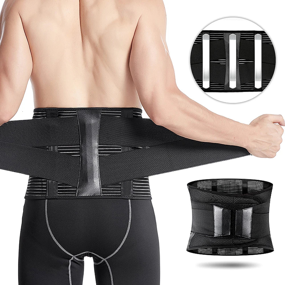 Sports Waist Support Back Support Belt Waist Trainer Corset Sweat Brace Trimmer Home Work Ortopedicas Spine Support Pain Relief 250224
