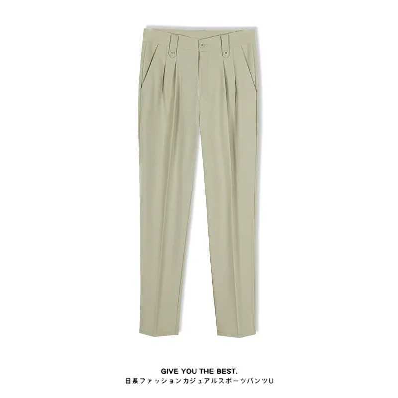 Summer Thin Ninemore Mens Suit Pants 2024 New Straight-Leg Drop Sensing Mens Casual Small Trousers No Ironing Required W250225