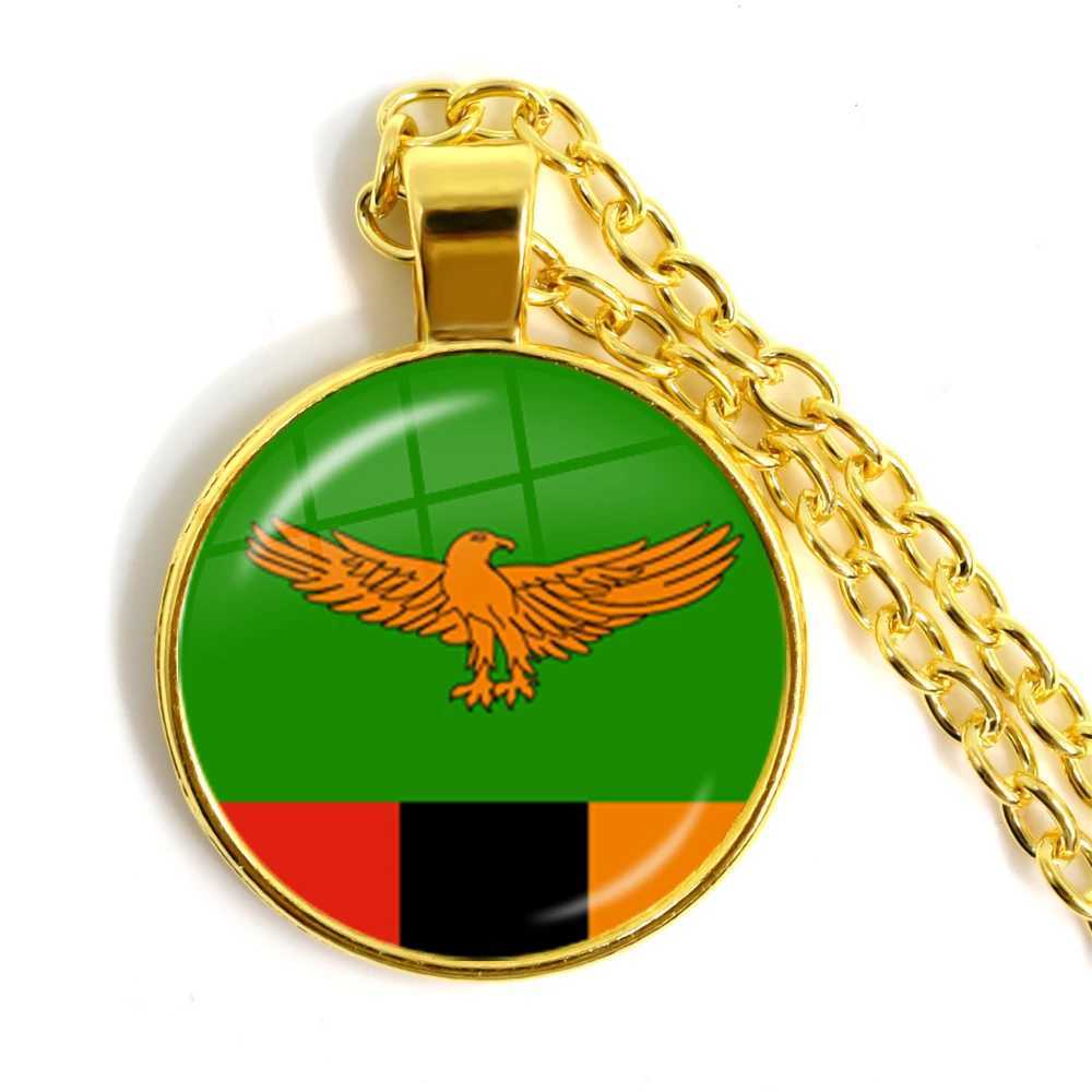 Malta Zambia Zimbabwe Latvia Armenia Azerbaijan Saudi Arabia UAE Morocco National Flag Cabochon Pendant Necklace Jewelry X250224