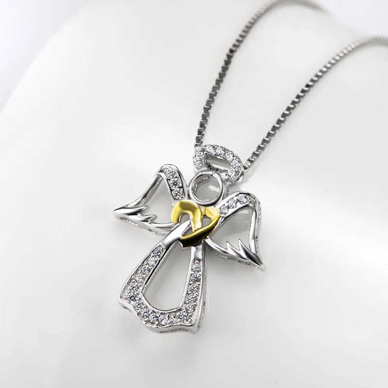Fashion Ince Angel Wings Guardian Girl Necklace Exquisite High Quality Rantic Girl Pendant Gift X250224