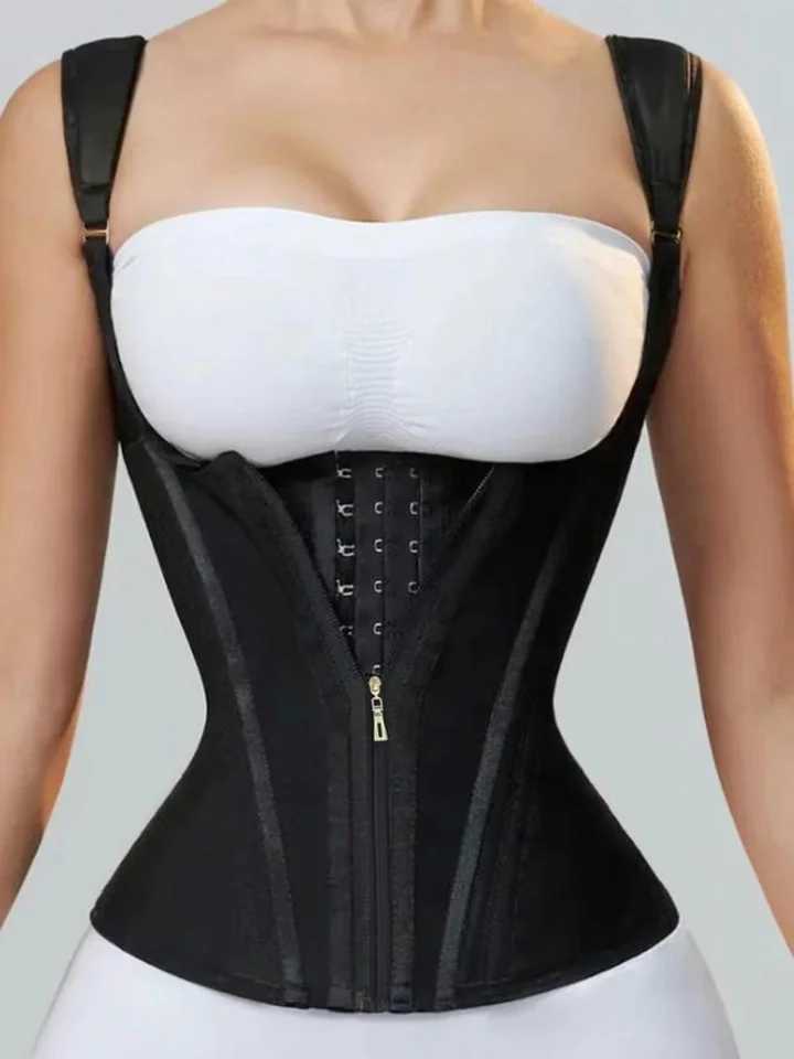 Body Shapewear Double Compression Waist Trainer Corset Adjustable Zipper and Hook-eyes Flat Belly Body Shaper M250225