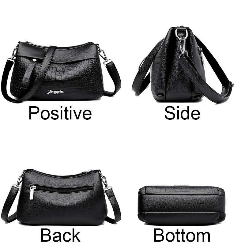 High Quality Soft Leather Bags Three Layers Large Capacity Crossbody Shoulder Bag For Women New Style3 New Designer Handbag Sac