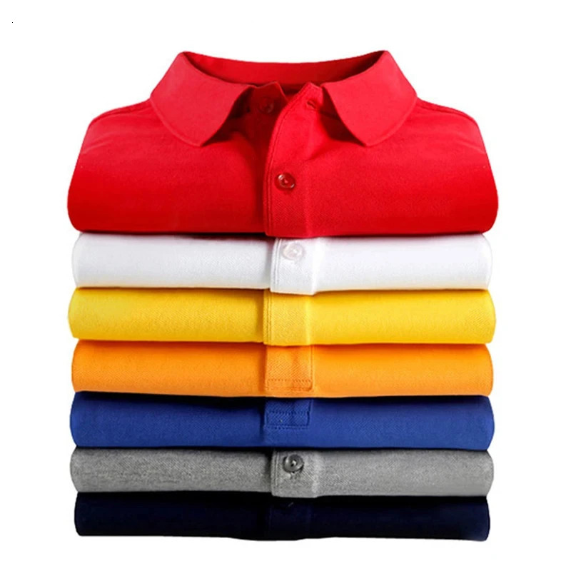 Summer embroidery solid color Lapel mens short sleeved Polo shirt casual slim fit golf sports top business work shirt street me 250224