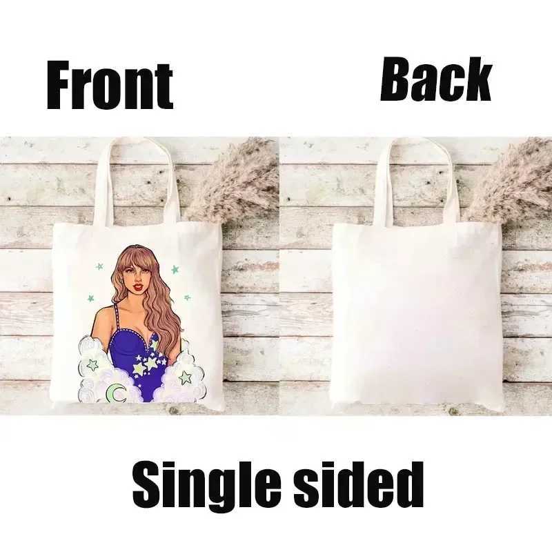 Adorable Cute Female Shoulder Bag Canvas Shopping Bag Graphic Tote Handbag Harajuku Shopper Bag Women Eco Large-capacity Z250224