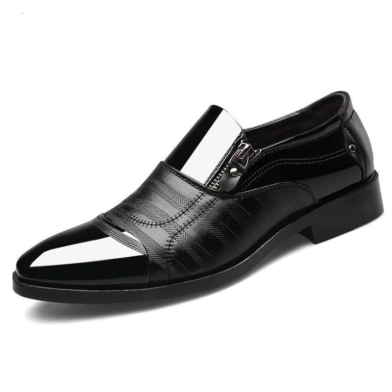 Large Size Men Casual Business Formal Leather Shoes Pointed Toe Men Shoes Slip on Casual Lazy Shoes for Men 250224
