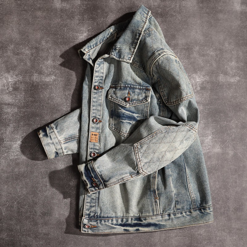 Spring Retro Trend Men's Denim Jacket Denim Coats Male Coat Jean Outerwear Chaqueta Season Outer Cowboy Tops