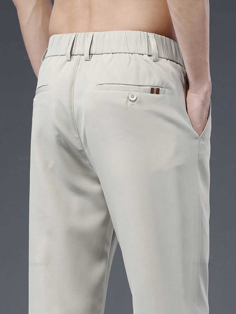 Brand Clothing High-Quality Business Suit Calf-Length Pants Men Pendulous Smooth Solid Color Straight Office Formal Shorts W250225