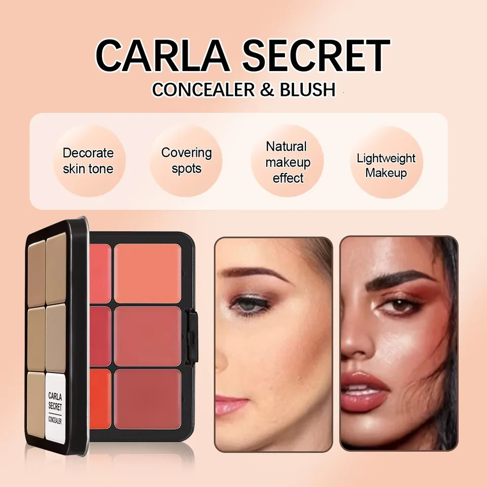 12-Color Iron Box Concealer Blush Palette Matte Highlighter Contour Makeup Palette Creamy All-in-one Palette Face Cosmetics 250222