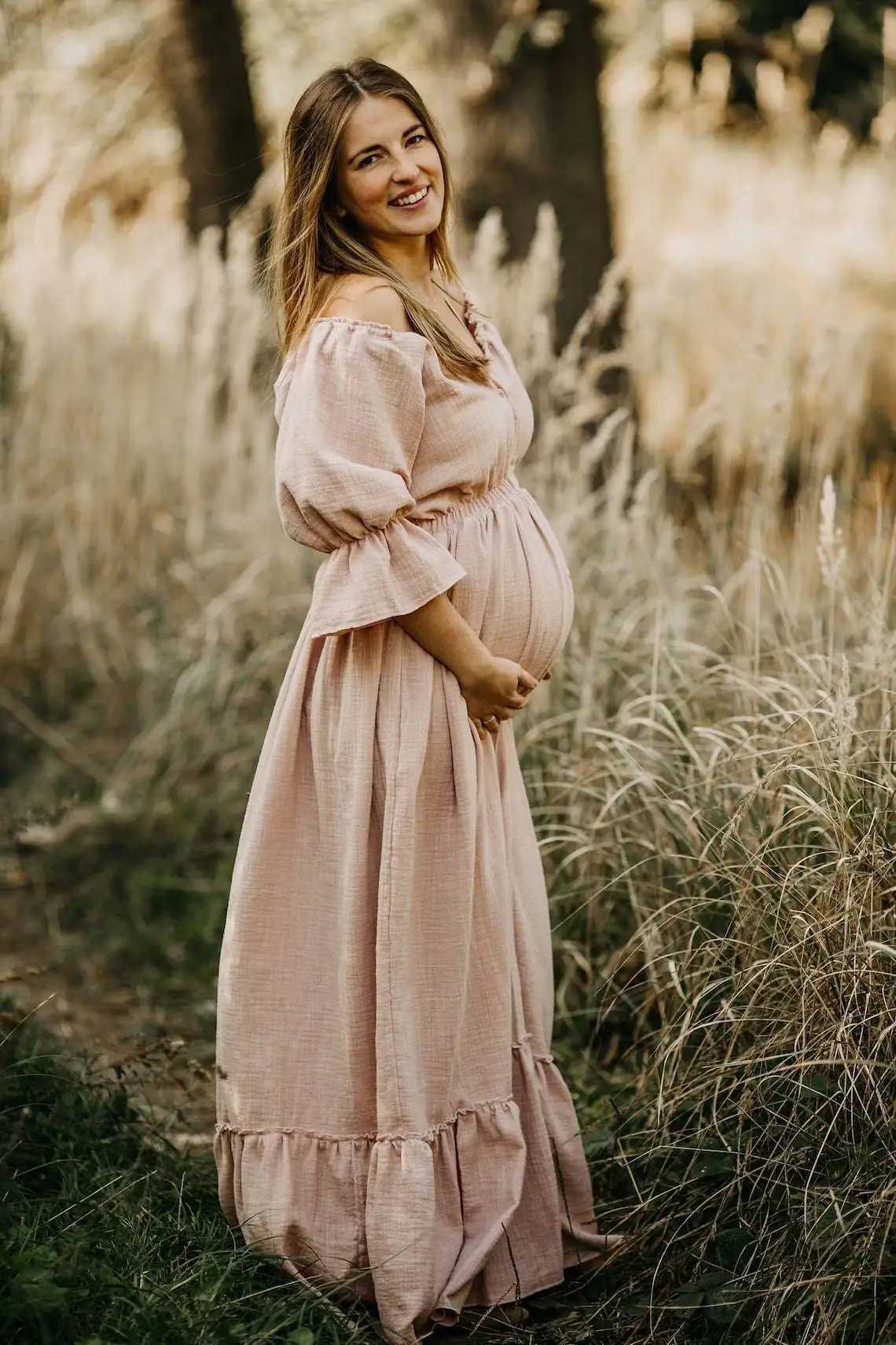 Linen Cotton Floor Mopping Dress Photo Shooting Pregnancy Bohemian Dress Maternity Photography Props Photoshoot Clothing X2502241