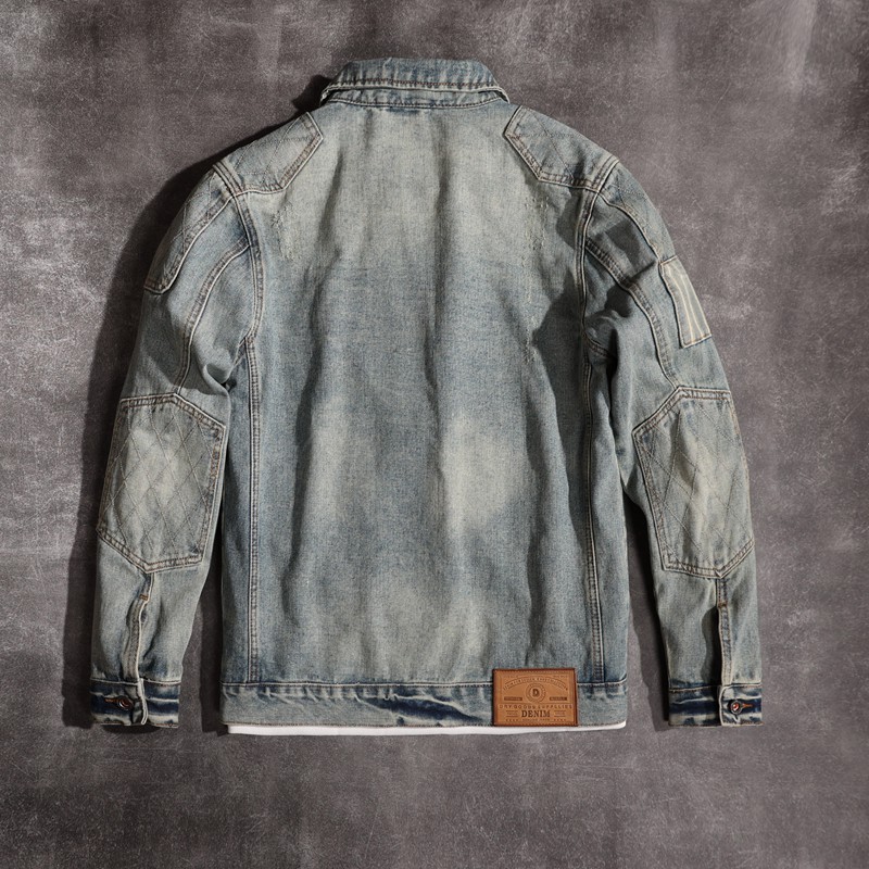 Spring Retro Trend Men's Denim Jacket Denim Coats Male Coat Jean Outerwear Chaqueta Season Outer Cowboy Tops